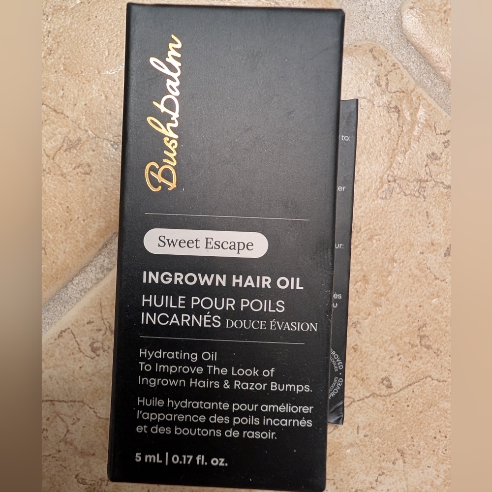 NIB BushBalm Ingrown Hair Oil in Sweet Escape